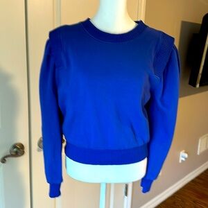 MOTHER Don’t Sweat It sweatshirt.  Royal blue.  Size S.